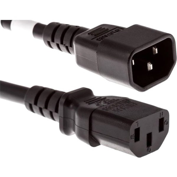 Unc Group Data Center Rated Power Cord C13-C14, 14Awg, 15Amp, 250V, Sjt Jacket, PWCD-C13C14-15A-03F-BLK - main